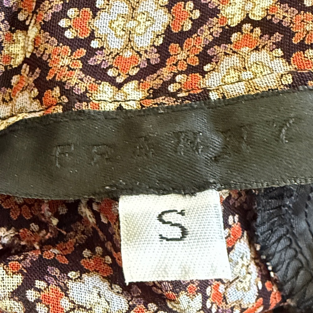 Vintage Franny brown patterned Long-Sleeve Shift Dress - Picture 2 of 3